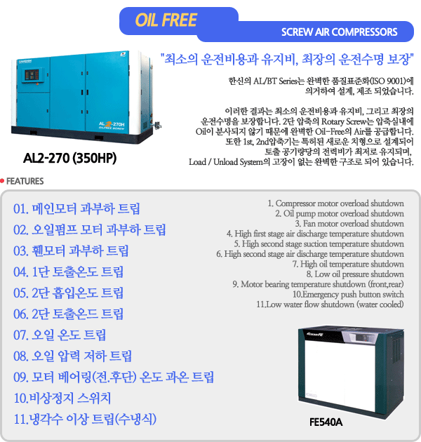 OIL FREE SCREW AIR COMPRESSORS